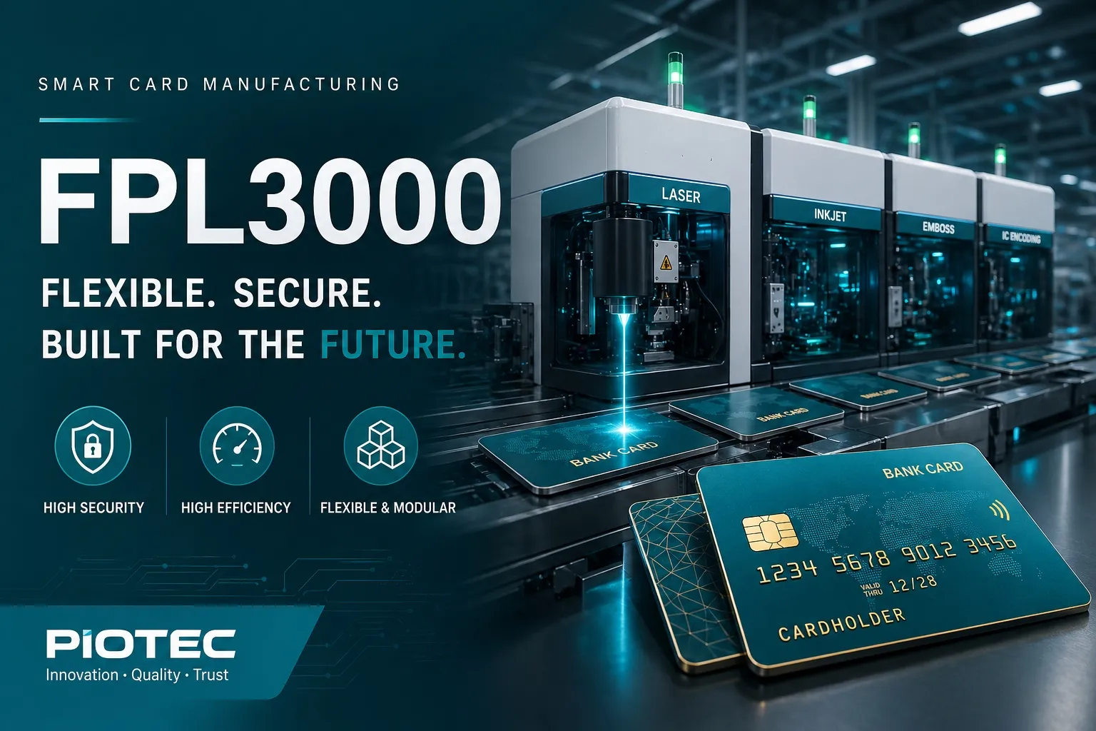 Benefits of FPL3000 Systems for High-Security Bank Card Production